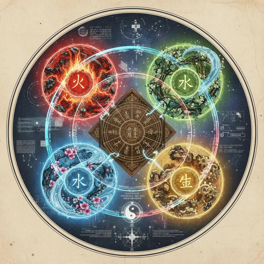 八字盤 - 五行