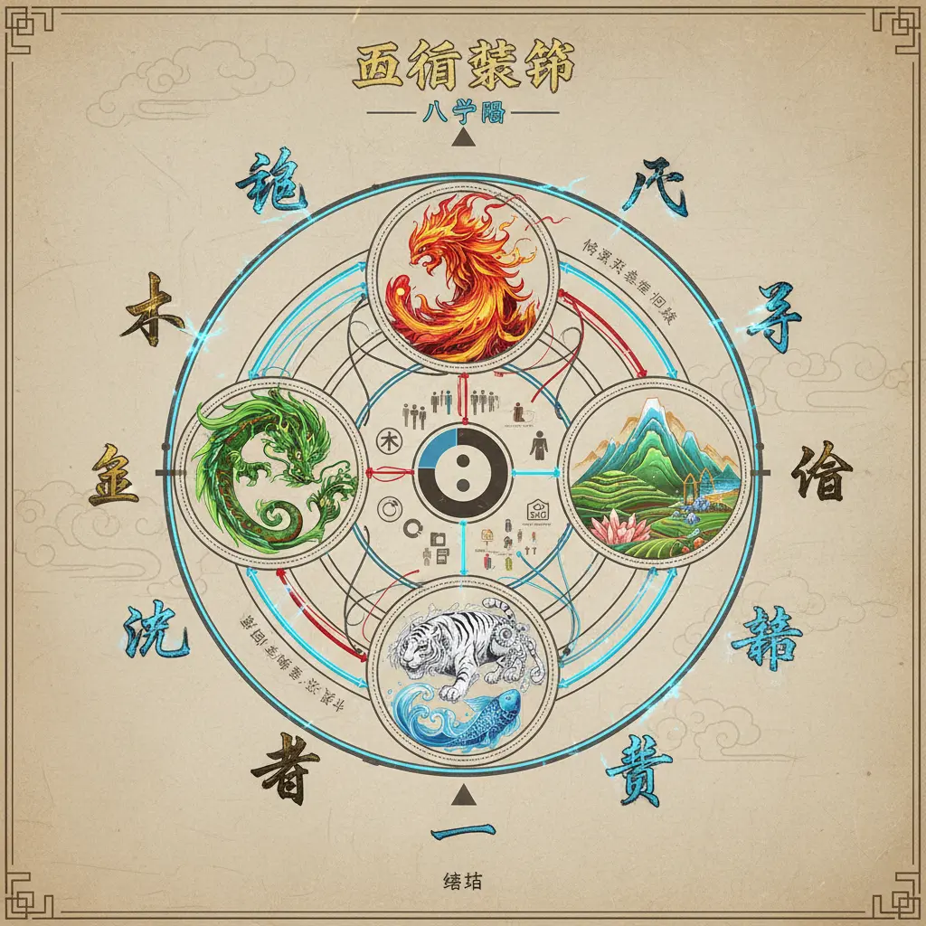 八字盤 - 五行結構